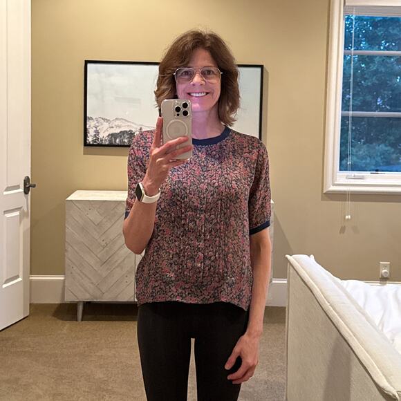 ANTHROPOLOGIE One Fine Day Floral Silk Blouse XS - Picture 4 of 10